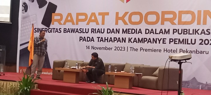 Bawaslu Riau Gelar Rakor Sinergitas Bersama Media Dalam Pemberitaan Pemilu 2024