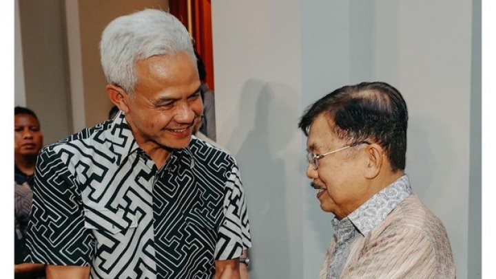 Ganjar Pranowo Datangi Kediaman JK, Singgung soal Pilihan Politik 2024. (X/Foto)