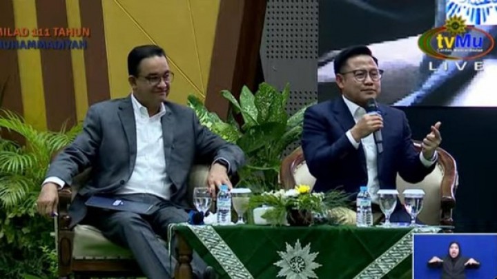 Jawaban Anies-Cak Imin usai Ditanya Jatah Menteri Muhammadiyah Jika Menang Pilpres 2024. (detik.com/Foto)