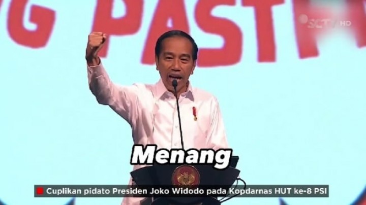 Heboh! Jokowi Muncul di Iklan Partai PSI Kaesang, Serukan: Menang Pasti Menang!. (X/Foto)