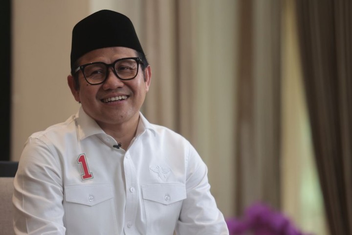 Ketua Umum PKB yang juga calon wakil presiden (cawapres) nomor urut 1 Muhaimin Iskandar. Sumber: kompas.id