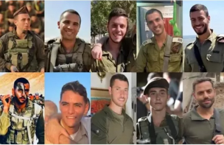 Foto sejumlah tentara Israel tewas dalam pertempuran di jalur Gaza (net)