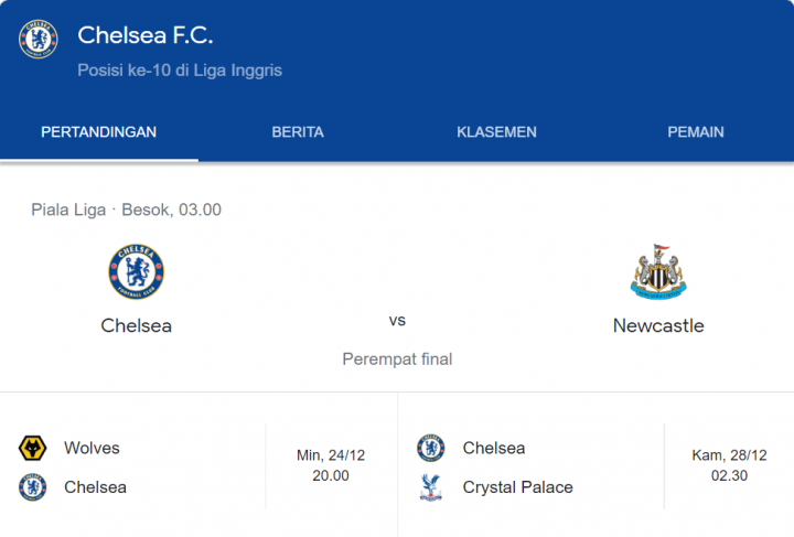 Babak Final Carabao Cup 2023: Chelsea vs Newcastle Main Dini Hari Nanti. (Tangkapan Layar/Google)