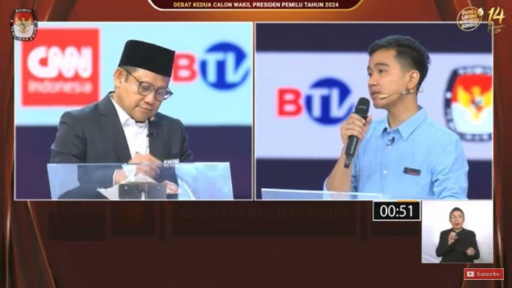 PKB Balas Kritikan Gibran soal Cak Imin Potong Tumpeng di IKN, Singgung Tinggalkan PDIP. (Screenshot/YouTube @KPURepublikIndonesia)