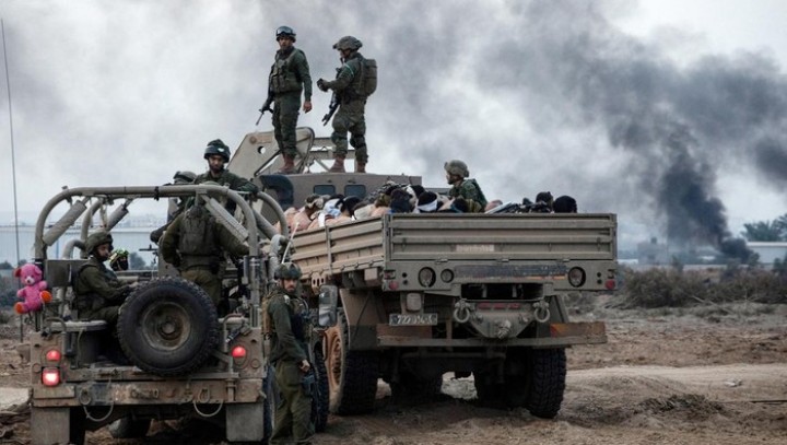 Pasukan Israel di Jalur Gaza.