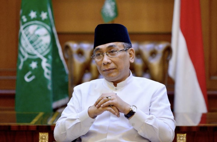 Ketua Umum Pengurus Besar Nahdlatul Ulama (PBNU) KH Yahya Cholil Staquf atau Gus Yahya. Sumber: Media Indonesia
