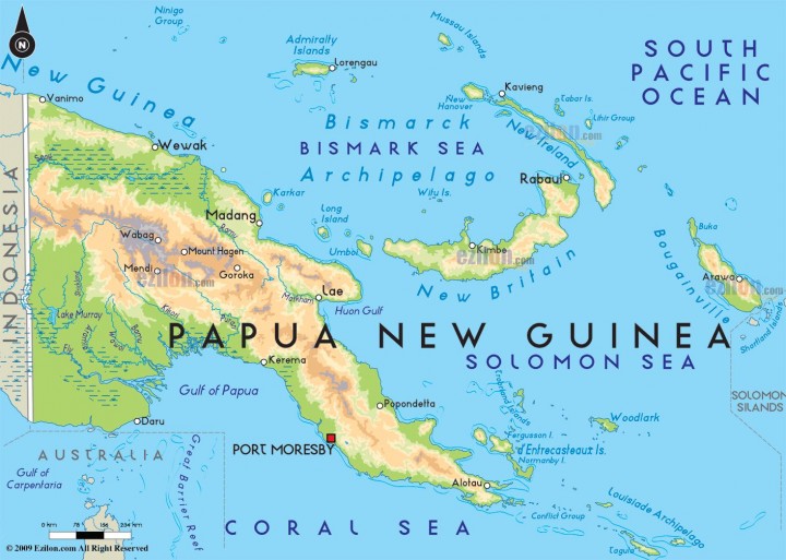 Peta Papua Nugini /Reuters