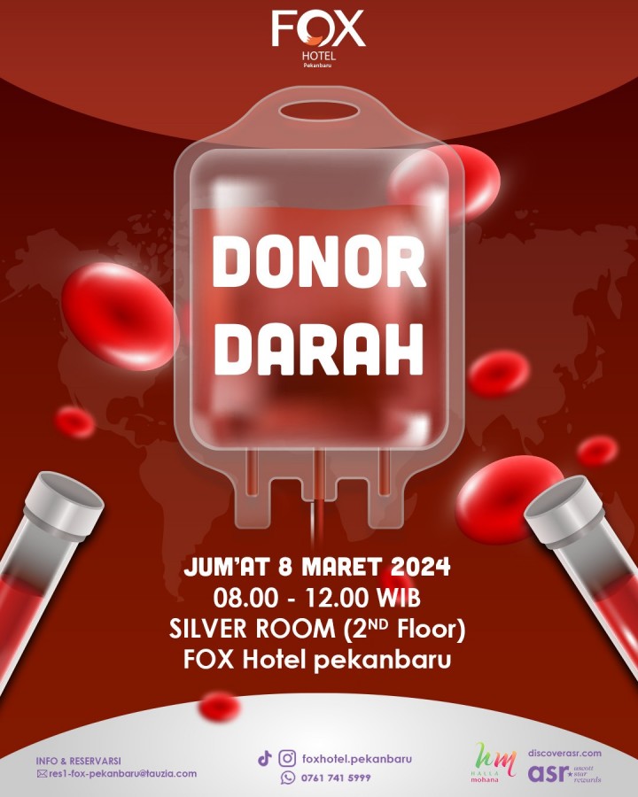Rayakan Ulang Tahun Ke-6, FOX Hotel Pekanbaru Gelar Kegiatan Donor Darah    