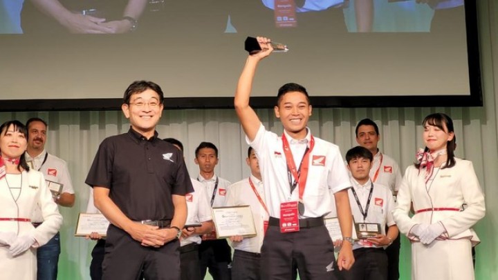 Top!! Teknisi Sepeda Motor Honda Indonesia Sukses Sabet Gelar Terbaik Dunia, Buruan Servis