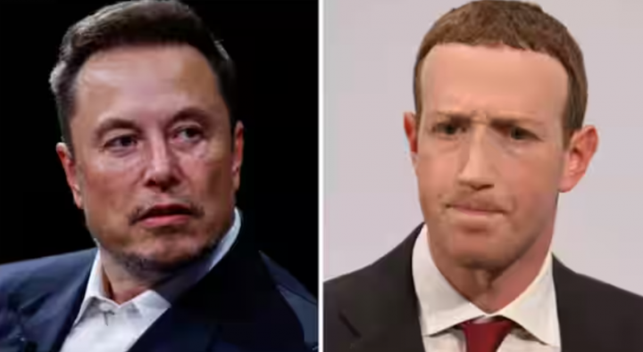 Elon Musk dan Mark Zuckerberg /X