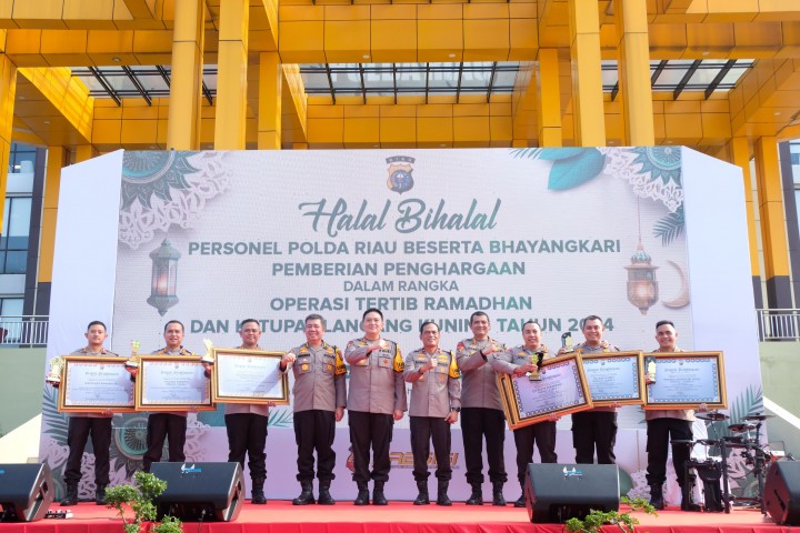 Halal Bihalal Polda Riau, 6 Kapolres Dapat Penghargaan Terbaik