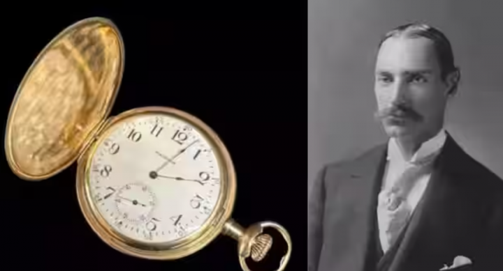 Jam tangan itu, berinisial JJA, dimiliki oleh taipan bisnis Amerika John Jacob Astor /X