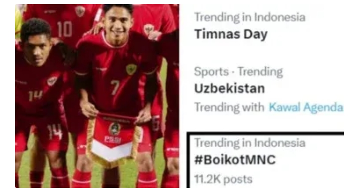 Hashtag Boikot MNC Membahana di Media Sosial Usai Aturan Nobar Timnas U-23 di Piala Asia