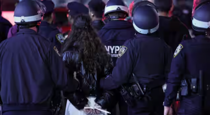 NYPD menangkap pengunjuk rasa pro-Palestina /net