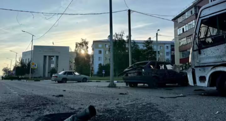 Serangan Ukraina di wilayah Belgorod Rusia /Reuters