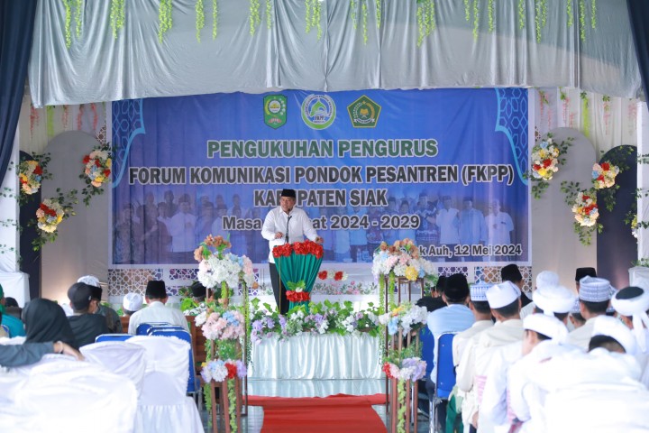 Bupati Hadiri Pelantikan Forum Komunikasi Pondok Pesantren Kabupaten Siak di Sabak Auh