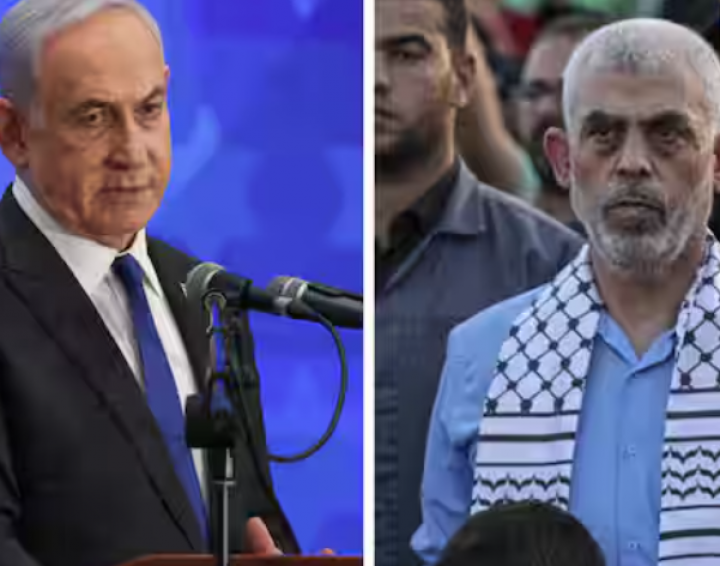 Gambar menunjukkan Perdana Menteri Israel Benjamin Netanyahu (kiri) dan pemimpin Hamas Yahya Sinwar (kanan) /Agensi