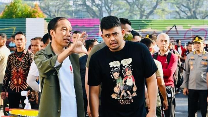 Presiden RI Joko Widodo dan Wali Kota Medan. Bobby Nasution