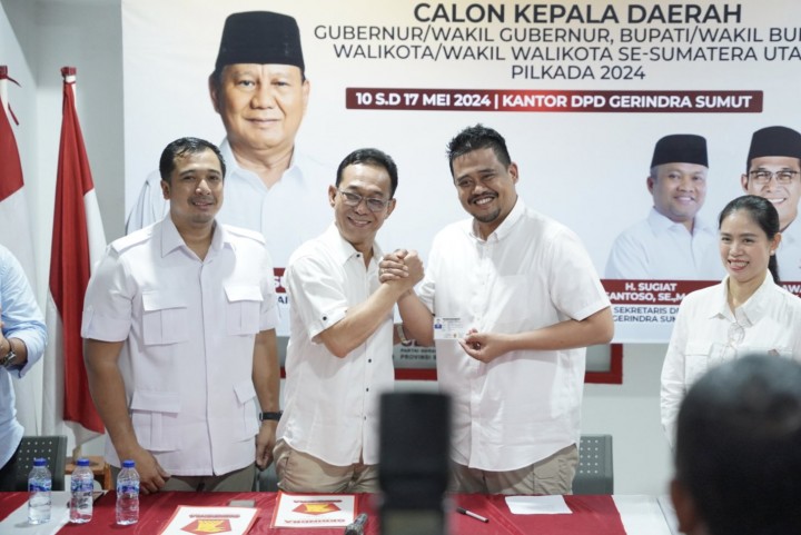 Menantu Jokowi Bobby Nasution Resmi Jadi Kader Gerindra. (X/@bobbynasution_)