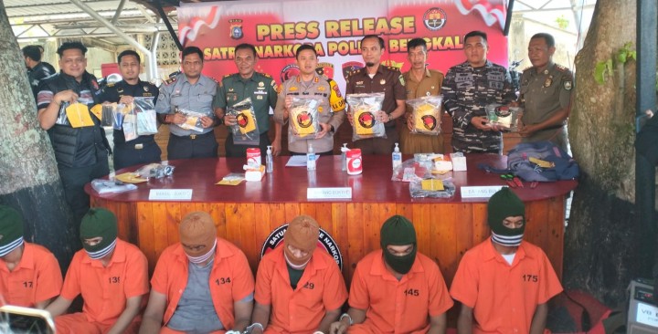 Press rilis penangkapan narkoba di Kabupaten Bengkalis