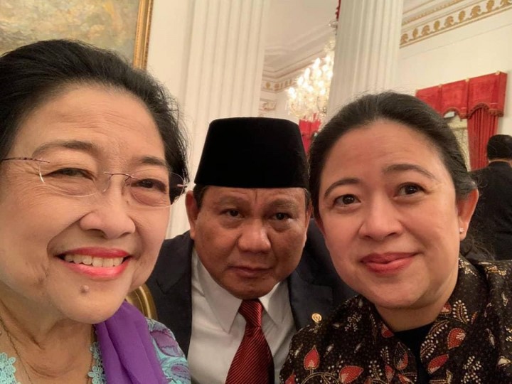 Ketum Gerindra Prabowo Subianto, Ketum PDIP Megawati Soekarnoputri, dan Ketua DPP PDIP Puan Maharani. Sumber: detik.com