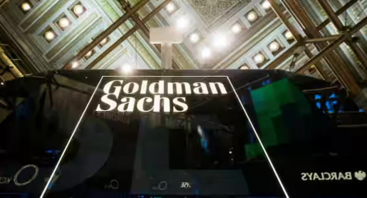 Tanda Goldman Sachs di New York Stock Exchange /Reuters