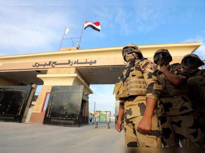 Penjaga Perbatasan Mesir Tewas Ditembak Mati di Rafah. (X/@yo2thok)