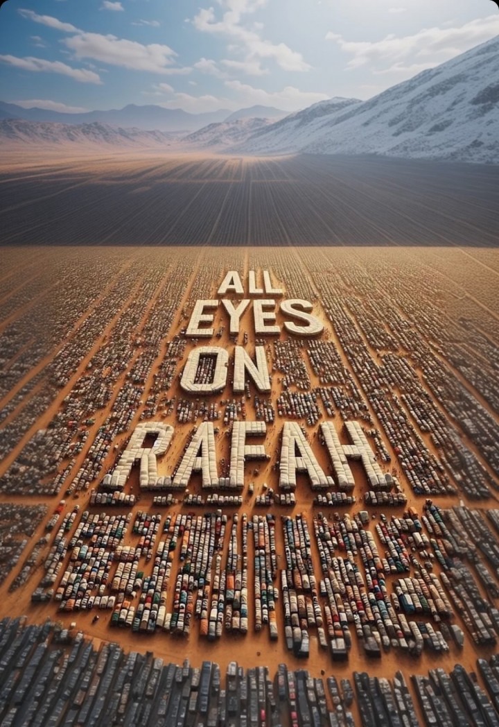 Seruan 'All Eyes on Rafah' Banjiri Sosmed, Dunia Kecam Pembunuhan Rafah saat Netanyahu Ngeyel dan Lanjutkan Genosida. (X/@lilaccountz)