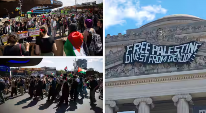 Demonstrasi Pro Palestina di Museum Brooklyn /Reuters/X-@JavierSorianoNY/Agensi