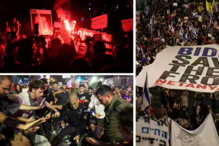 Sementara Israel telah menghadapi berbulan-bulan protes hampir setiap minggu sejak Netanyahu kembali berkuasa, demonstrasi hari Sabtu dikatakan sebagai salah satu yang terbesar sejak serangan Hamas 7 Oktober /AFP-Reuters-Agensi