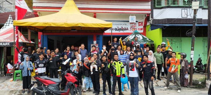 Bikers Honda Ramaikan Festival Bakar Tongkang (Foto: istimewa)