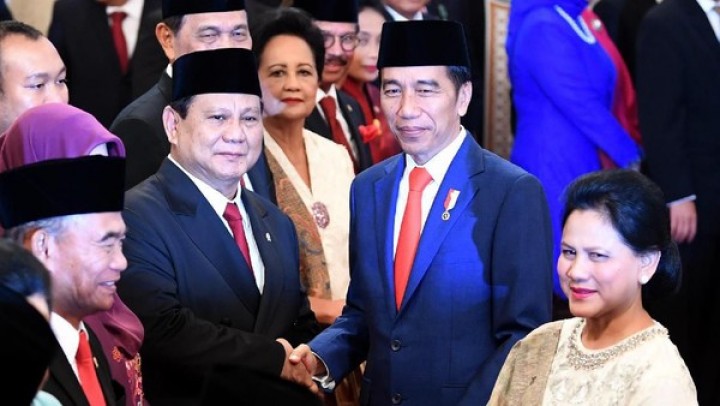 Pelantikan Prabowo Subianto sebagai Menteri Pertahanan RI. Sumber: detik.com
