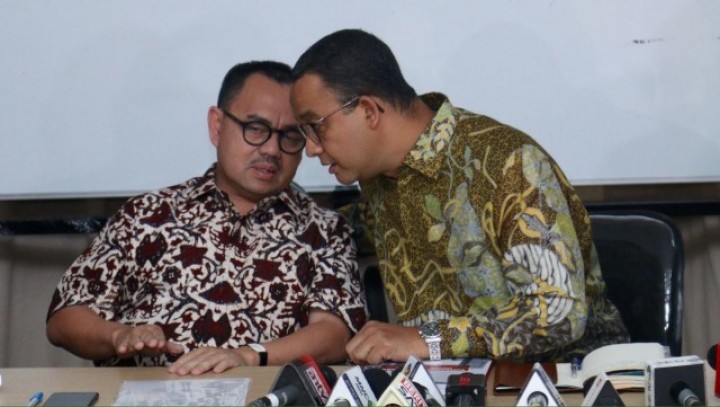 Anies Baswedan dan bekas Co-Kapten Timnas Amin, Sudirman Said. Sumber: kumparan.com
