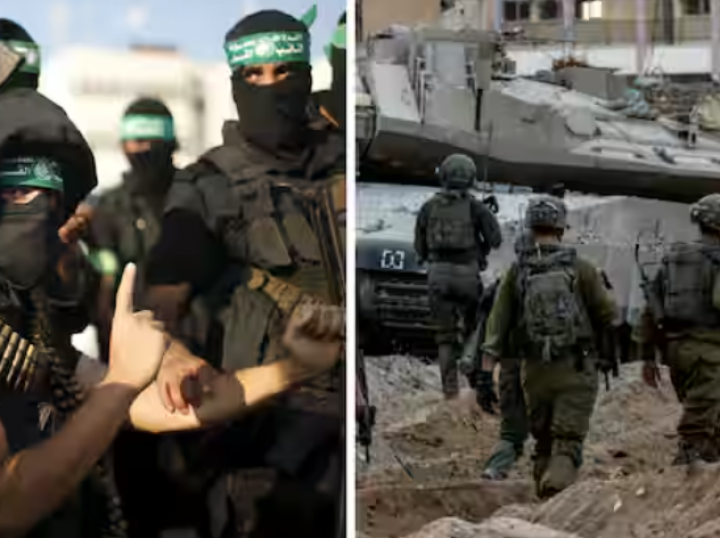 Militan Hamas (kiri) dan tentara Israel (kanan) /Reuters