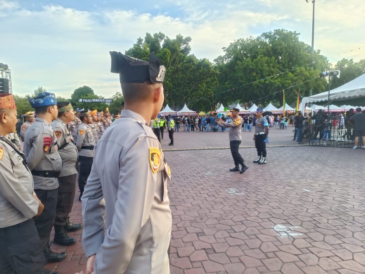 120 Personel Polres Bengkalis Lakukan Pengamanan Malam Puncak HUT Bhayangkara ke 78