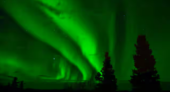 Gambar representasi aurora borealis /net