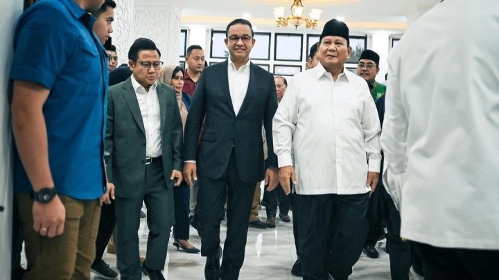 Presiden terpilih Prabowo Subianto dan Anies Baswedan. Sumber: tvonenews.com