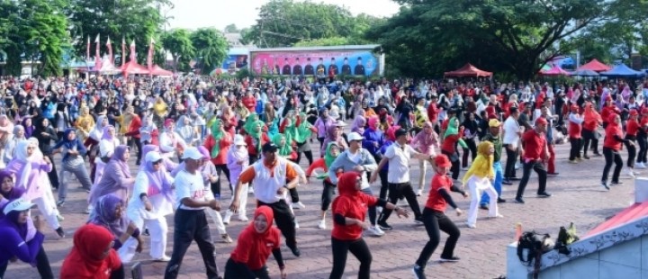 Hari Jadi Bengkalis ke 512, Pemkab Gelar Senam Sehat Bersama