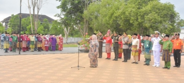 Hari Jadi ke 512 Bengkalis, Bupati Beserta Forkopimda Tabur Bunga di Makam Pahlawan