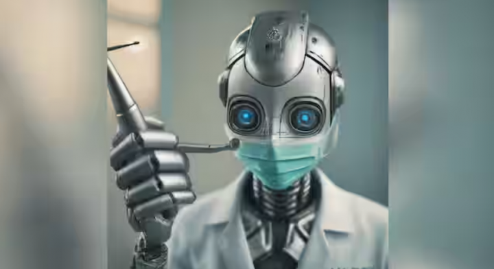 Gambar representasi robot dokter gigi bertenaga AI /net