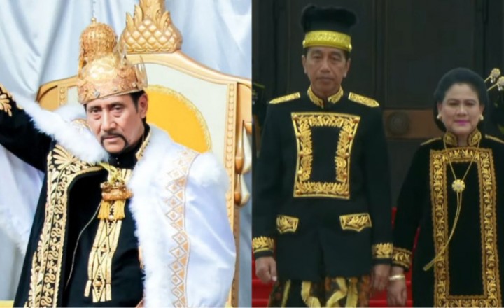 Miris! Jokowi Pakai Baju Raja Kutai, Namun sultan Kutai Kartanegara Tak Diundang. (X/Foto)