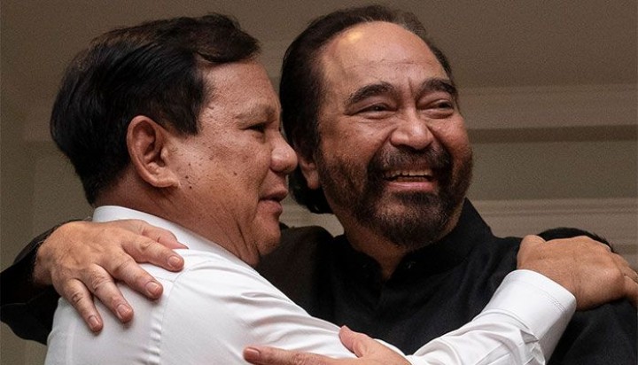 Presiden terpilih 2024-2029, Prabowo Subianto dan Ketum Nasdem Surya Paloh. Sumber: Sinar Harapan