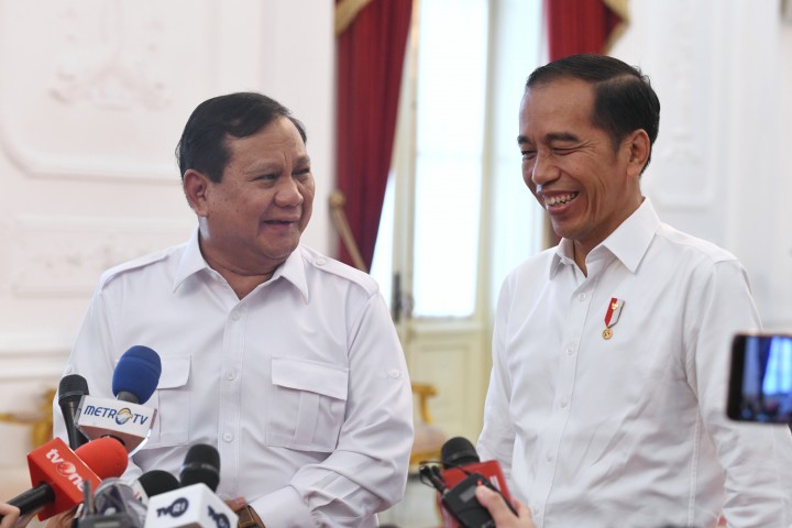 Prabowo Sebut Jokowi Guru Poltiiknya usai Dikalahkan di Pilpres 2019. (X/foto)