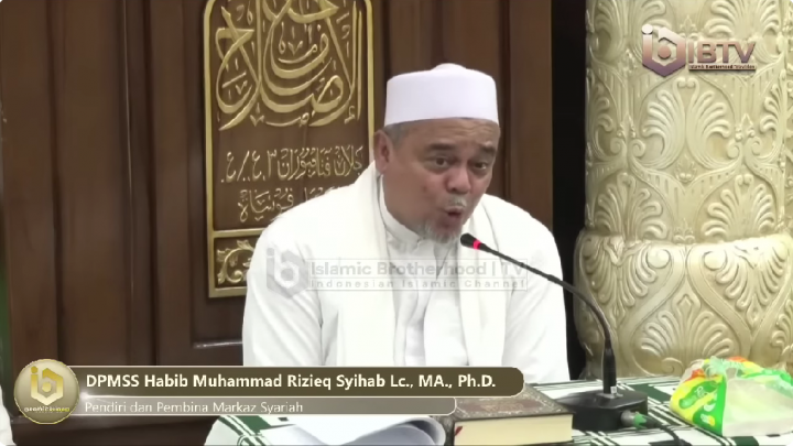 Pesan Habib Rizieq Shihab ke Prabowo: Audit Semua Utang, yang Ilegal Jebloskan Pelaku ke Penjara. (tangkapan layar @IslamicBrotherhoodTelevision)