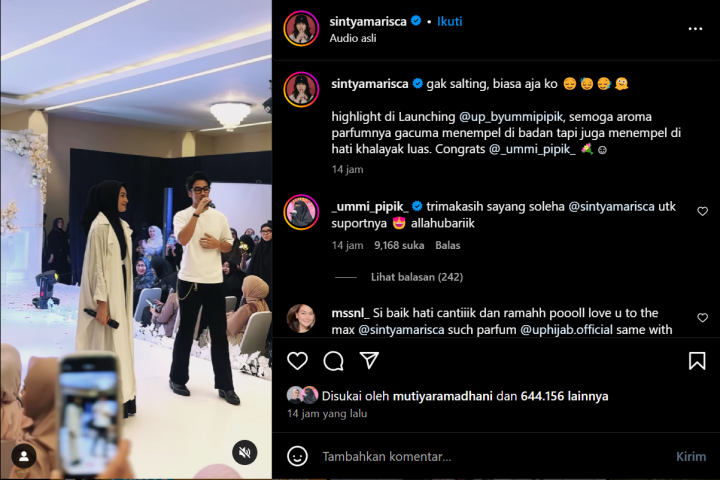 Abidzar Ungkap Kedekatan Dengan Sintya Marisca, Akui Masih Teman Dekat. (Tangkapan Layar @sintyamarisca)