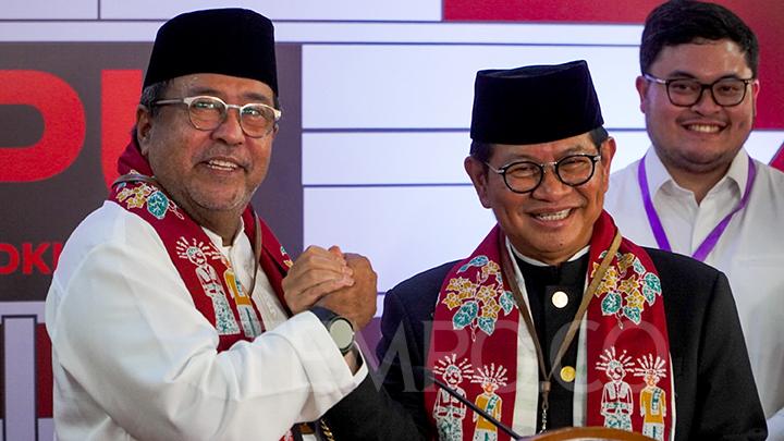 Calon Gubernur dan wakil Gubernur DKI Jakarta, Pramono Anung dan Rano Karno. Sumber: tempo.co