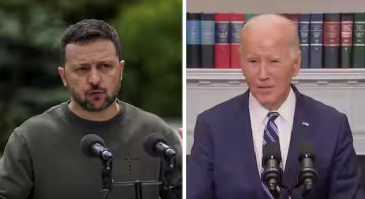 Gambar menunjukkan Presiden Amerika Serikat Joe Biden dan mitranya dari Ukraina Volodymyr Zelensky /Reuters