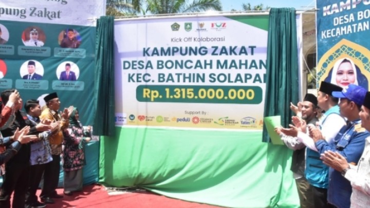 Resmikan Kampung Zakat, Bupati Kasmarni Harapkan Warga Desa Boncah Mahang Beri Dukungan Penuh