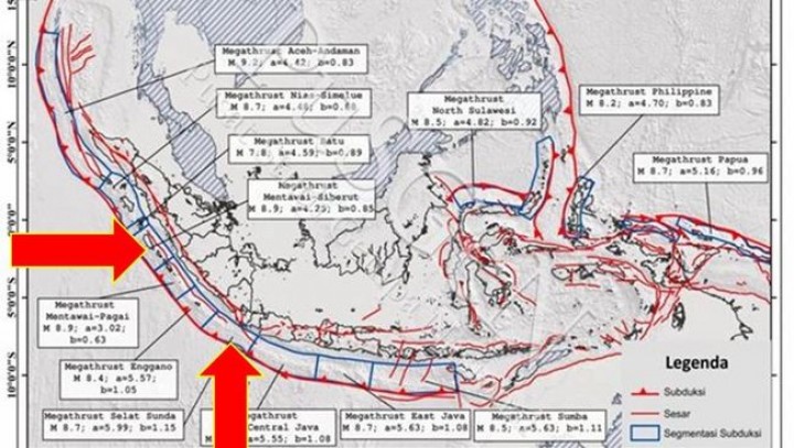 Berpotensi Tsunami, BPBD DKI Bakal Simulasi Gempa Megathrust M 8,7 di Selat Sunda. 