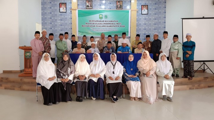 Foto bersama Usai Acara Muscab MUI Kecamatan Tualang Kabupaten Siak